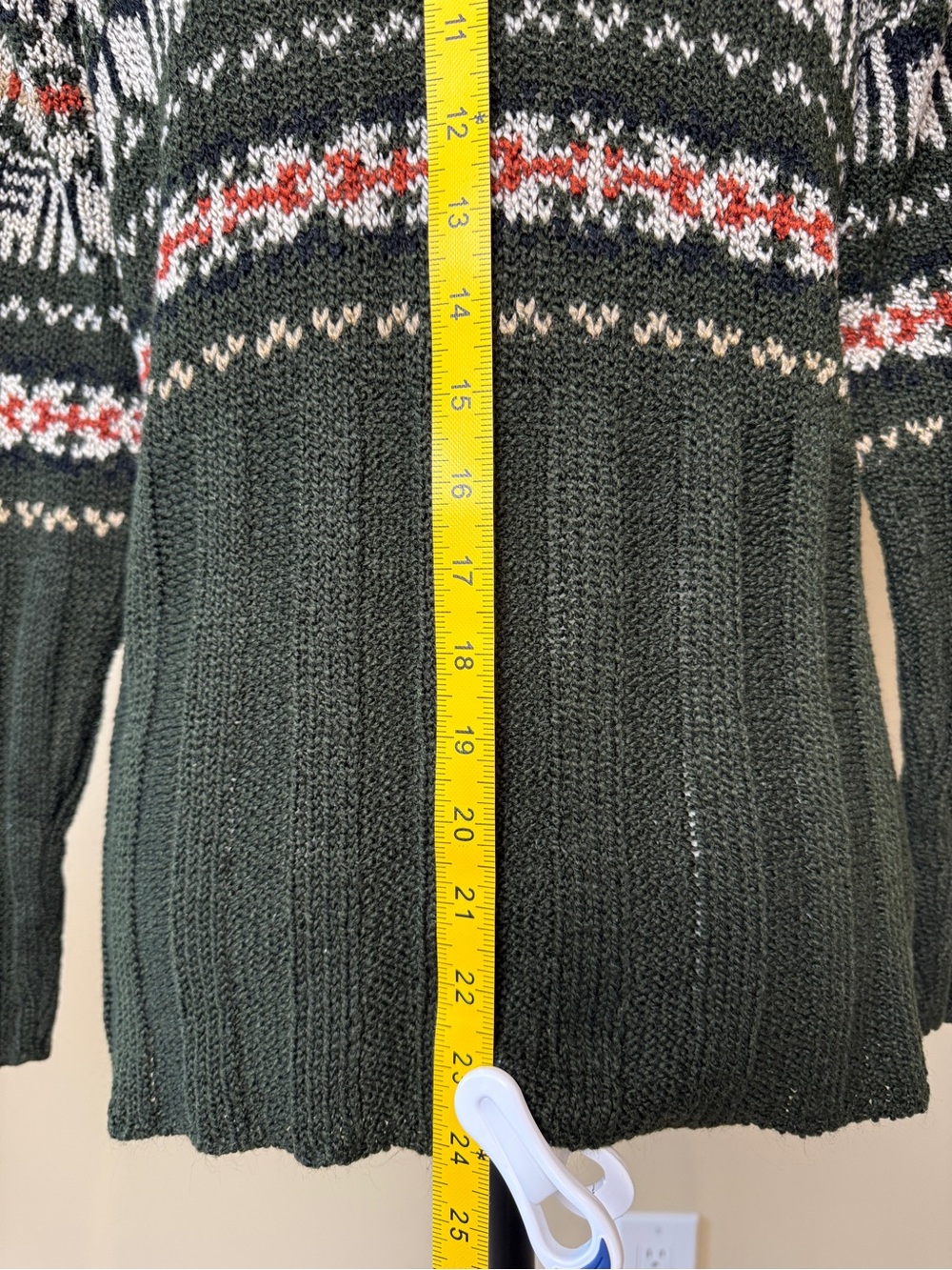 East West Fashions Women’s M Fair Isle Turtleneck Sweater Brown Green Orange - Picture 6 of 10